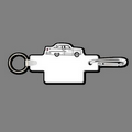 4mm Clip & Key Ring W/ Colorized 1950's Chevy Car Key Tag